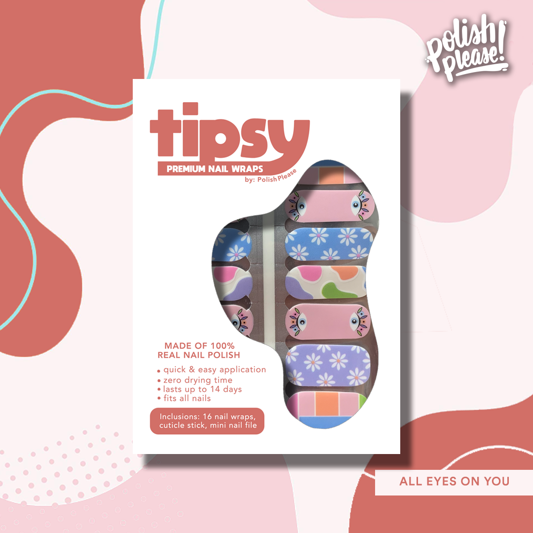 TIPSY NAIL WRAPS by Polish Please - All Eyes On You
