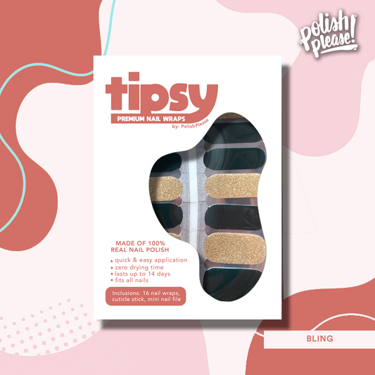 TIPSY NAIL WRAPS by Polish Please - Bling