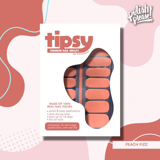 TIPSY NAIL WRAPS by Polish Please - Peach Fizz