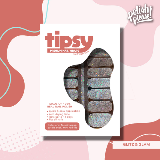 TIPSY NAIL WRAPS by Polish Please - Glitz & Glam