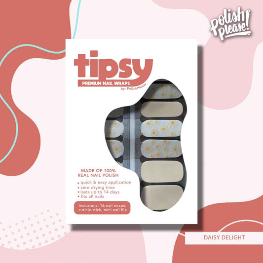 TIPSY NAIL WRAPS by Polish Please - Daisy Delight