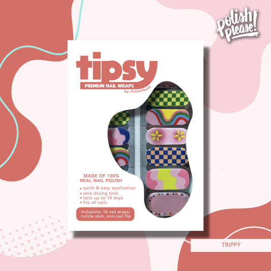 TIPSY NAIL WRAPS by Polish Please - Trippy