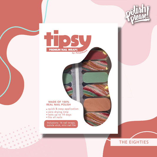 TIPSY NAIL WRAPS by Polish Please - The Eighties