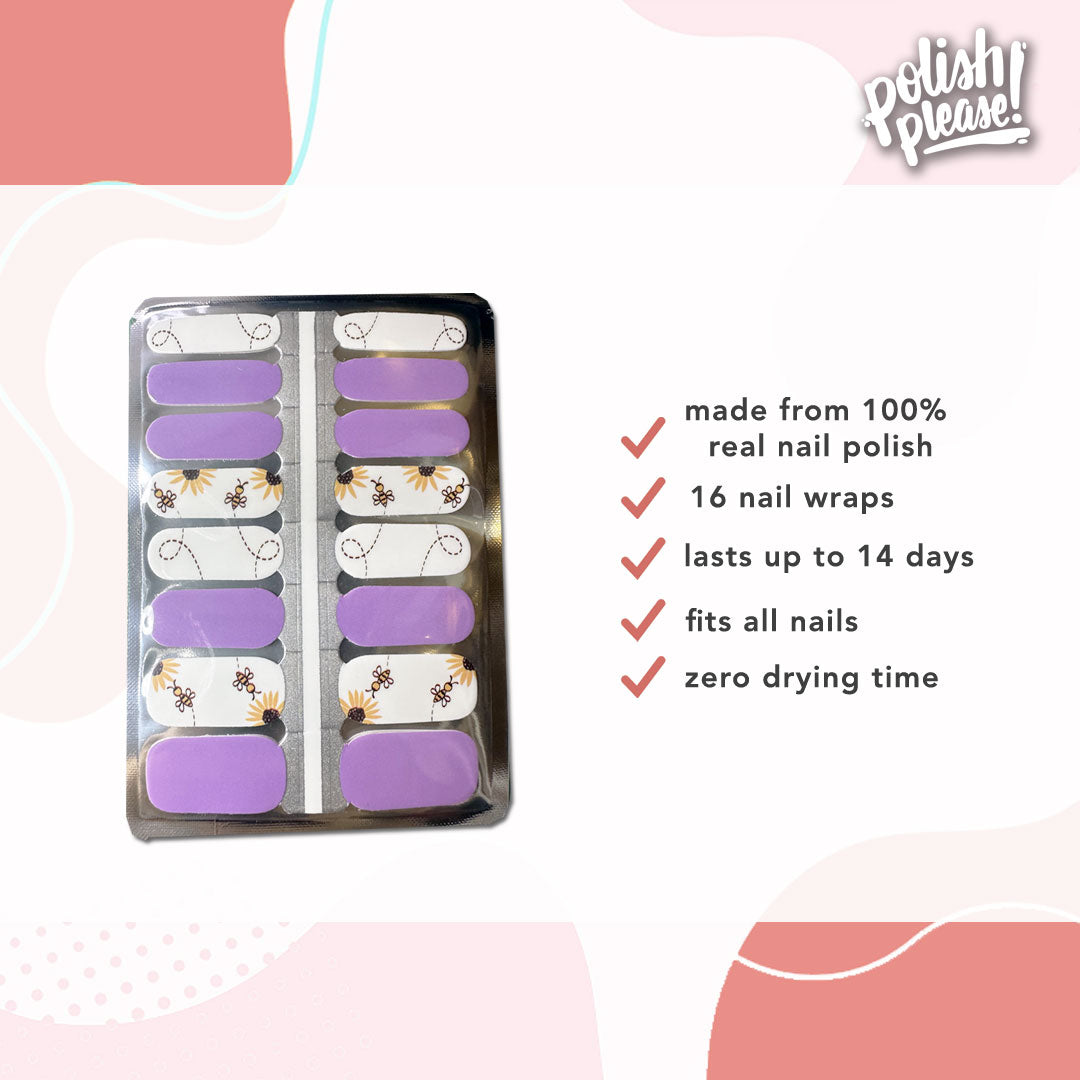 TIPSY NAIL WRAPS by Polish Please - Busy Bee