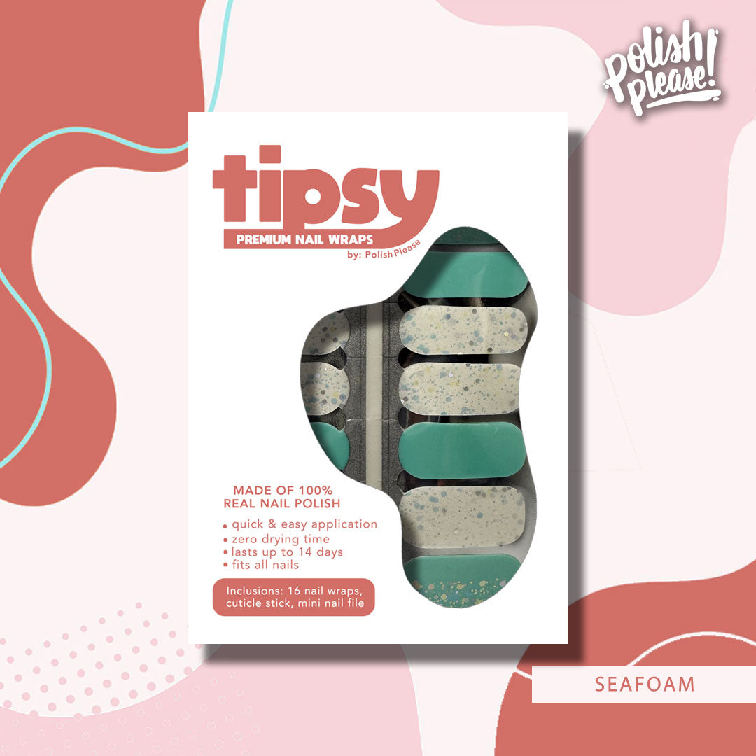 TIPSY NAIL WRAPS by Polish Please - Seafoam