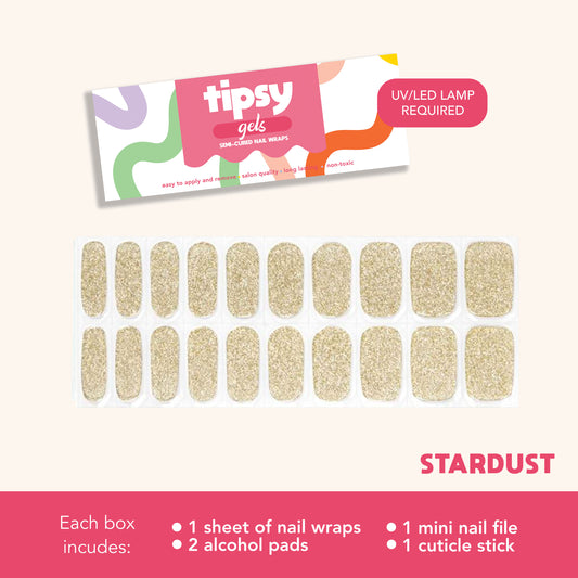 Stardust (Tipsy Gels Semi-Cured Nail Wraps)