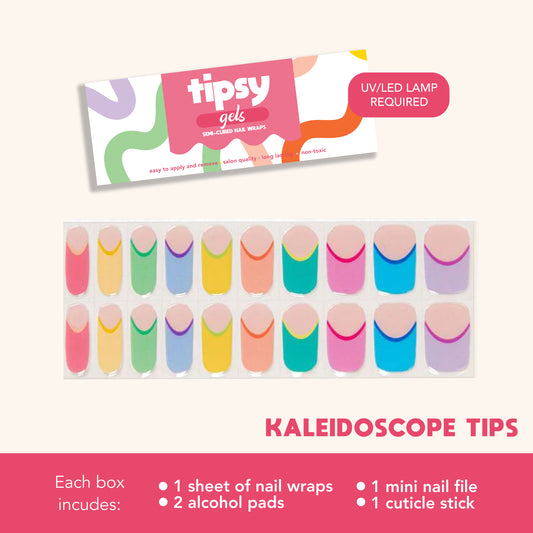 Kaleidoscope Tips (Tipsy Gels Semi-Cured Nail Wraps)
