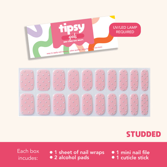 Studded (Tipsy Gels Semi-Cured Nail Wraps)