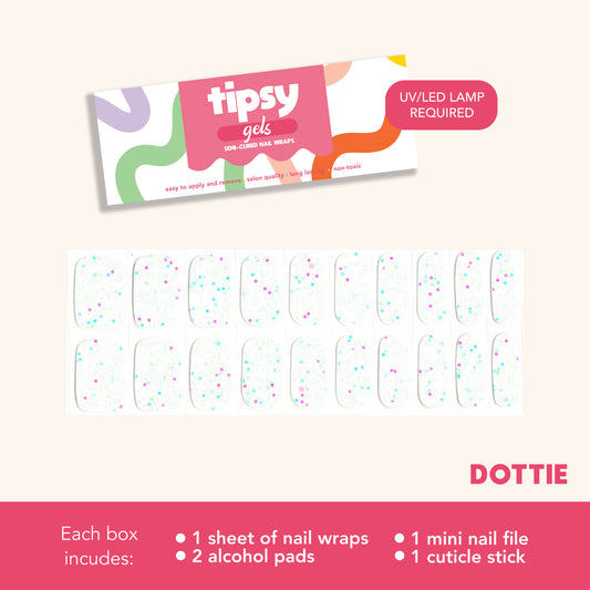 Dottie (Tipsy Gels Semi-Cured Nail Wraps)