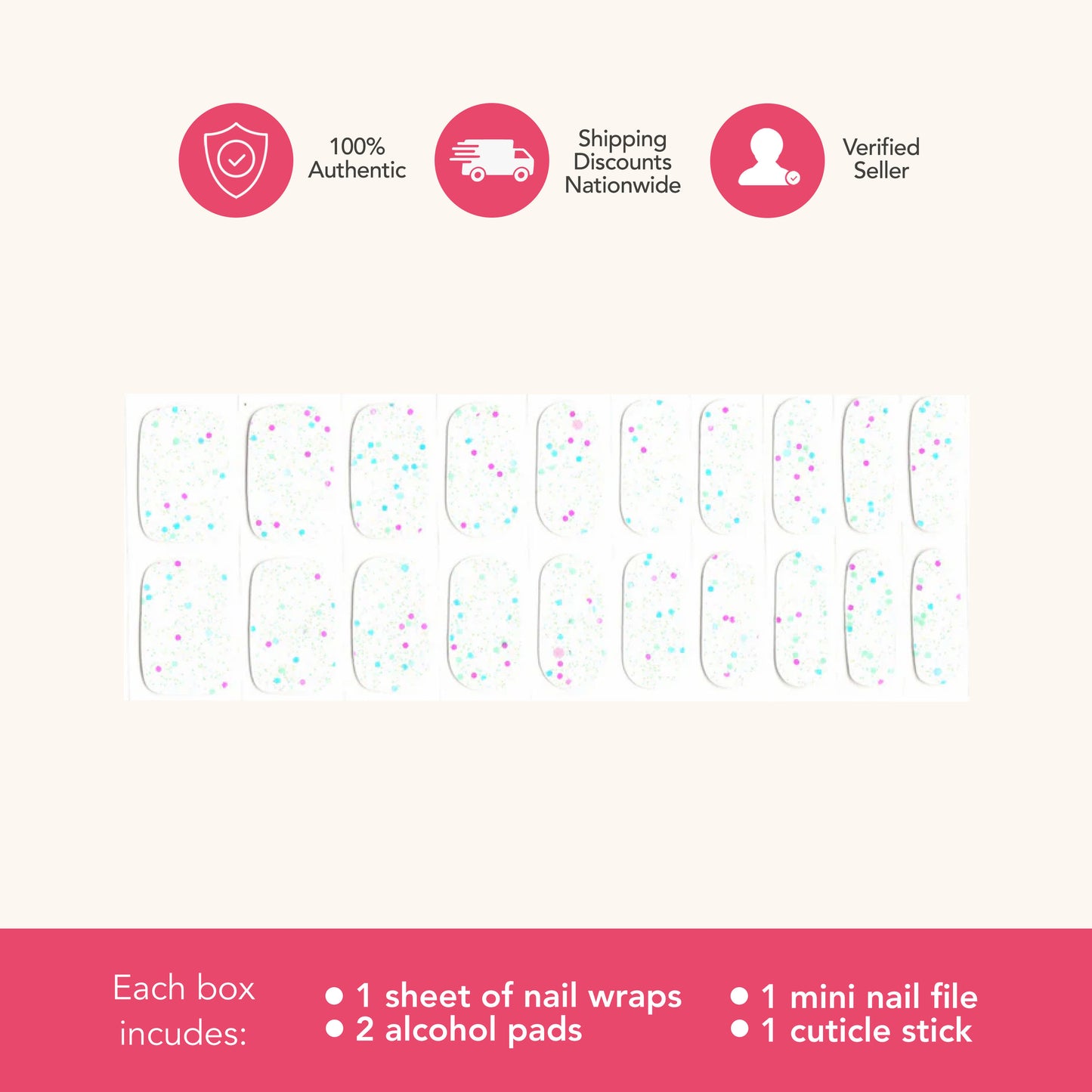 Dottie (Tipsy Gels Semi-Cured Nail Wraps)