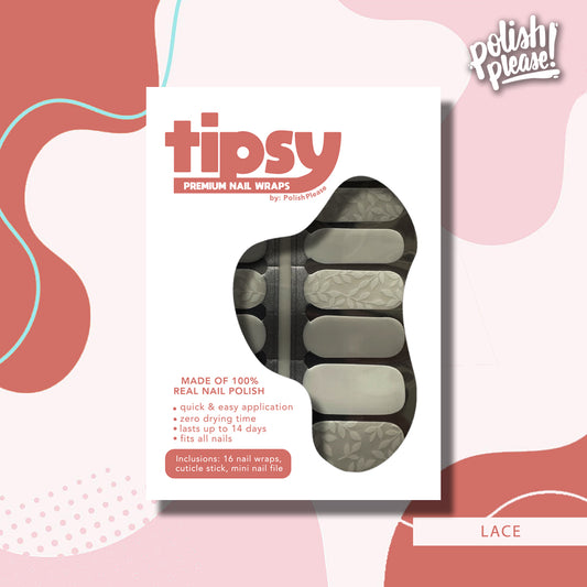TIPSY NAIL WRAPS by Polish Please - Lace