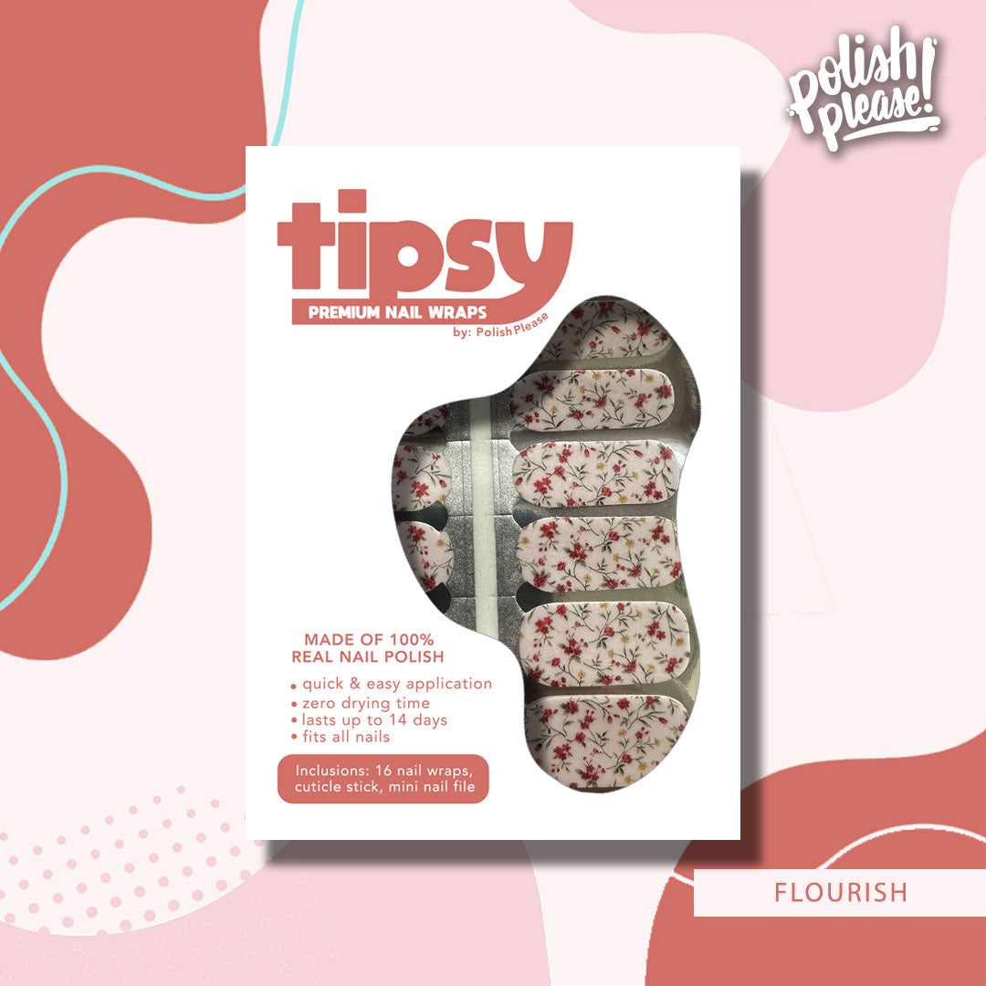 TIPSY NAIL WRAPS by Polish Please - Flourish