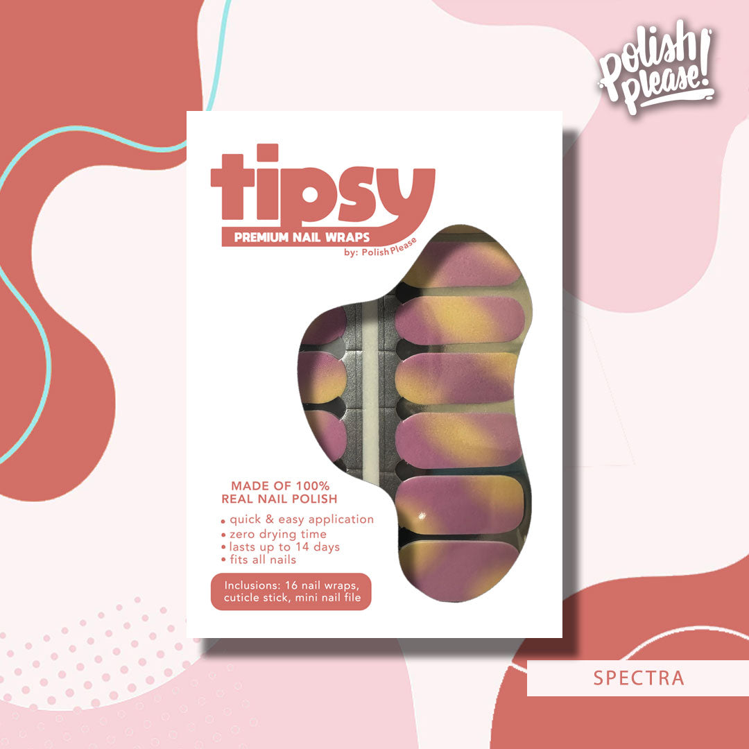 TIPSY NAIL WRAPS by Polish Please - Spectra