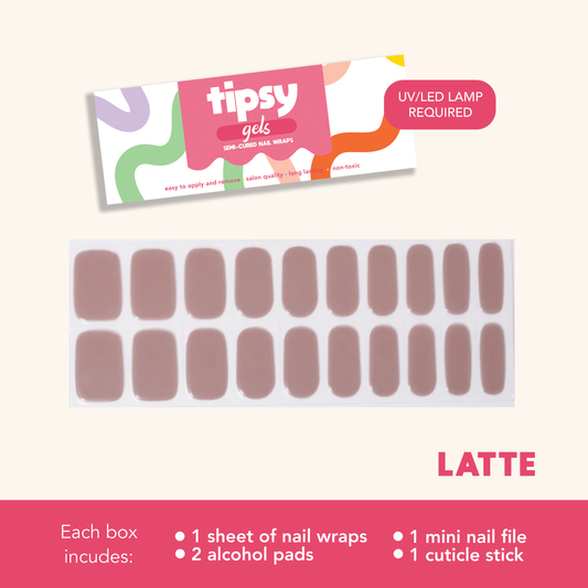 Latte (Tipsy Gels Semi-Cured Nail Wraps)