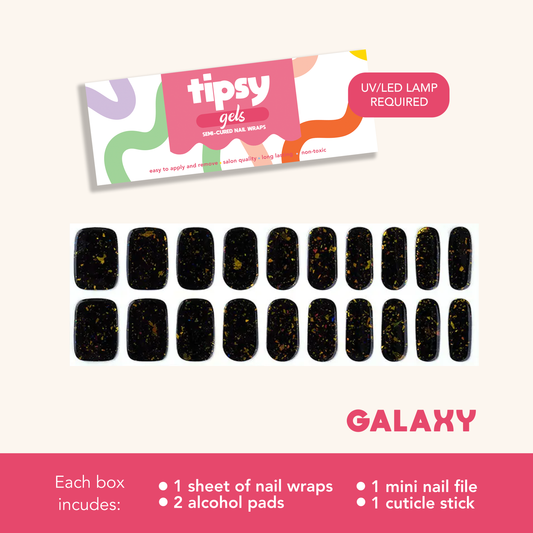 Galaxy (Tipsy Gels Semi-Cured Nail Wraps)