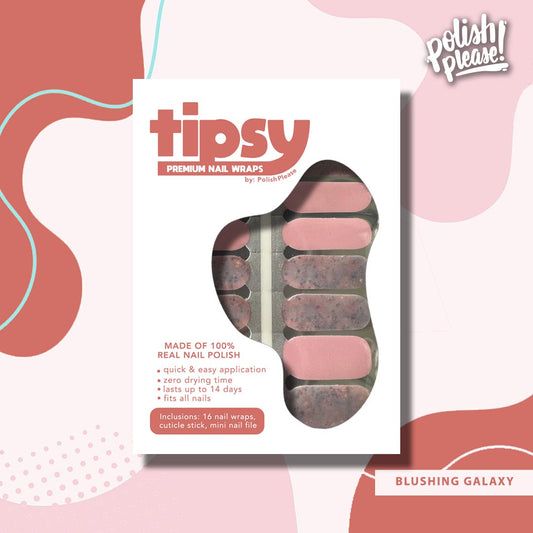 TIPSY NAIL WRAPS by Polish Please - Blushing Galaxy