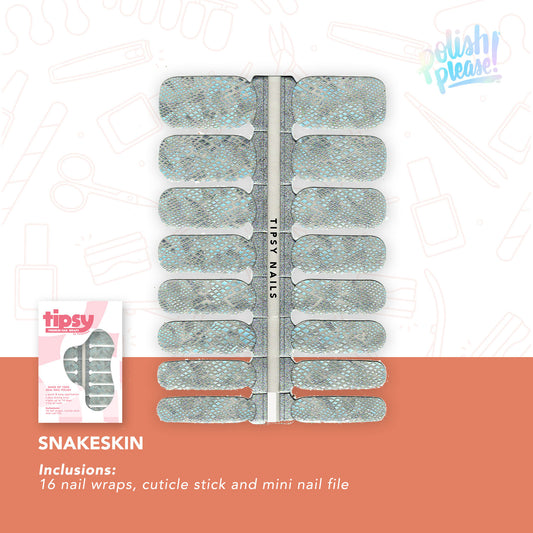 TIPSY NAIL WRAPS by Polish Please - Snakeskin