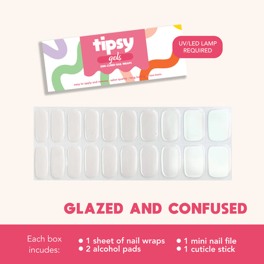 Glazed and Confused (Tipsy Gels Semi-Cured Nail Wraps)