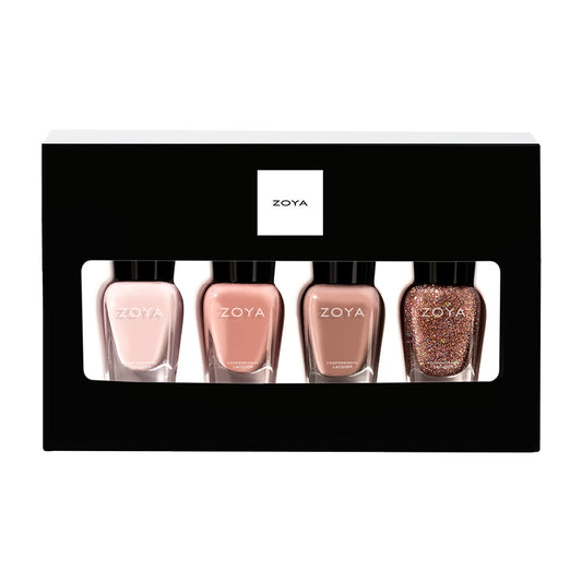 Elegant Neutrals Quad Petite Nail Polish Gift Set (Zoya Nail Polish)